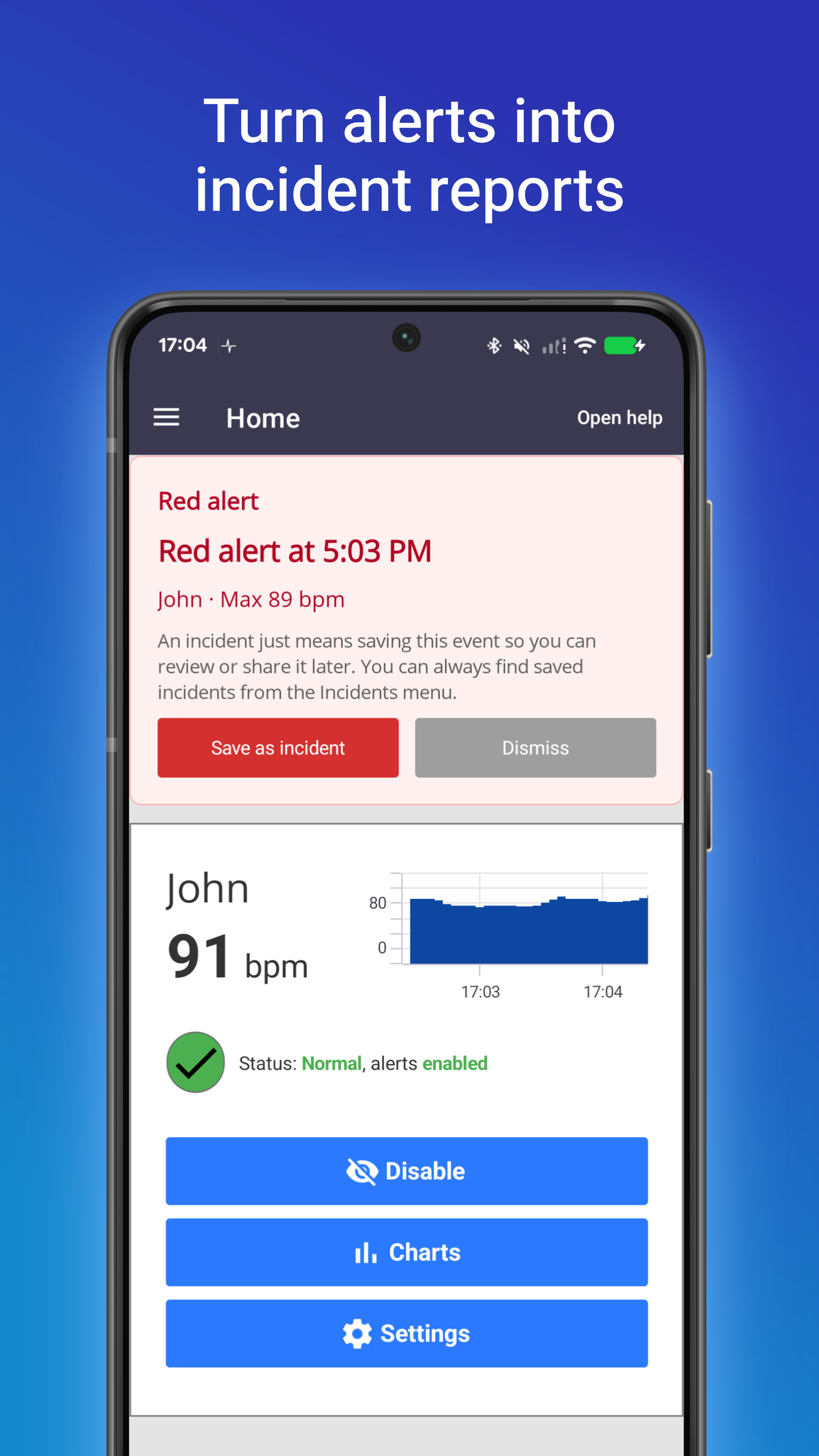 Meltdown Monitor household account screen for inviting another caregiver