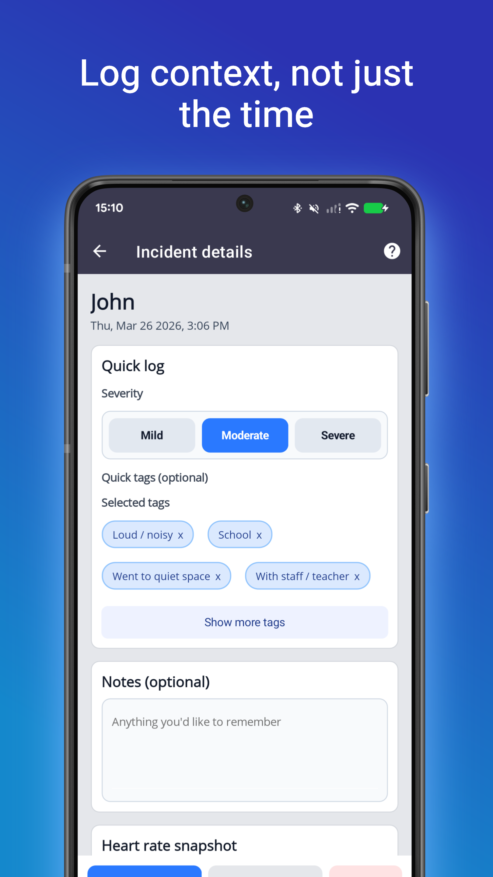 Meltdown Monitor settings screen with personalized baseline alert thresholds